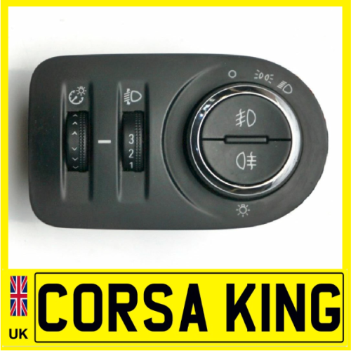 Vauxhall Opel Corsa D – Headlight Fog Light Switch Panel Controls – 13310335