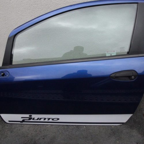 Fiat Punto Grande Passenger Door & Electric Window Left- Blue Magnetico 599A