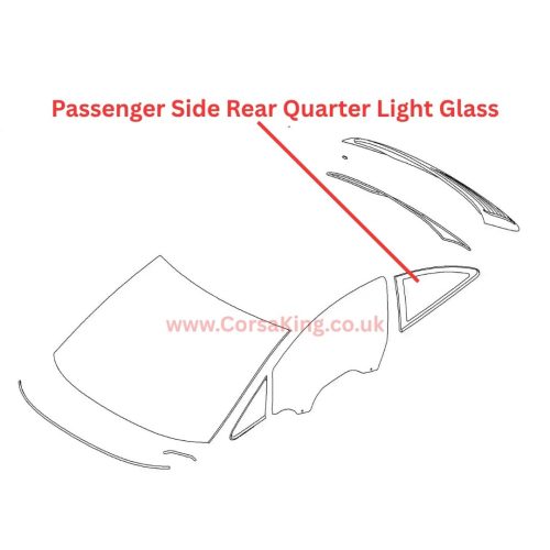 2007-2015 Vauxhall Corsa D 3 Door Rear Passenger Side Quarterlight Glass