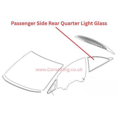 2015-2018 Vauxhall Corsa E 3 Door Rear Passenger Side Quarterlight Glass
