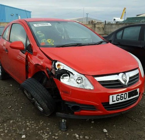 Vauxhall Corsa D - Drivers Side Electric Wing Mirror & Flame Red Cover Z547