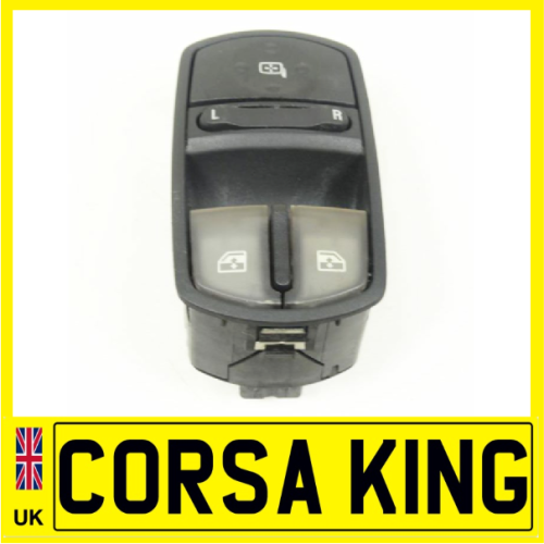 Vauxhall Corsa D – Illuminated 2-Way Window & Mirror Switch RH Drivers side – 13258522