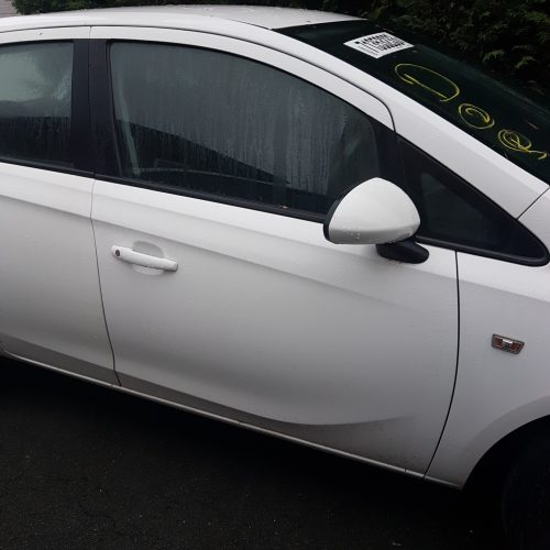 2014-2018 Vauxhall Corsa E 5 Door Front Drivers Door - OLYMPIC SUMMIT WHITE GAZ Z40R