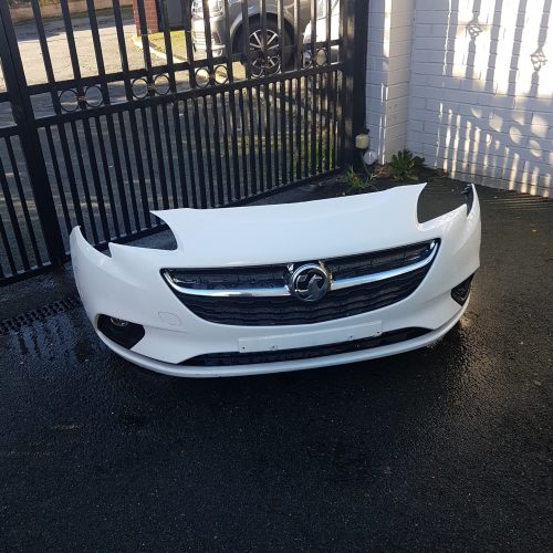 VAUXHALL CORSA E 2014-2018 COMPLETE FRONT BUMPER - SUMMIT WHITE - KVC GAZ Z40R