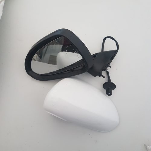 VAUXHALL CORSA D PASSENGER SIDE FRONT ELECTRIC WING MIRROR & WHITE COVER