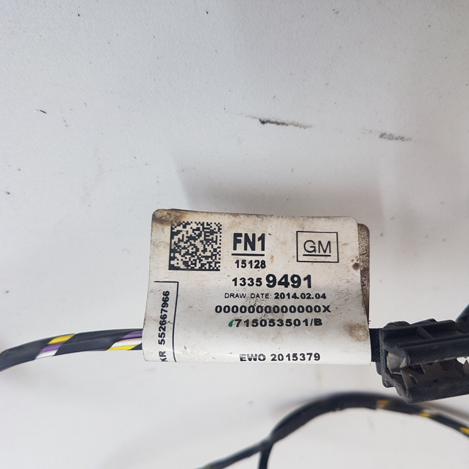2015-2018 VAUXHALL CORSA E FRONT BUMPER PARKING SENSOR WIRING LOOM HARNESS 13359491