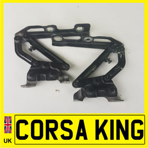 2007-2018 Vauxhall Corsa D & E Bonnet Hinges Technical Grey Z177 (Pair)