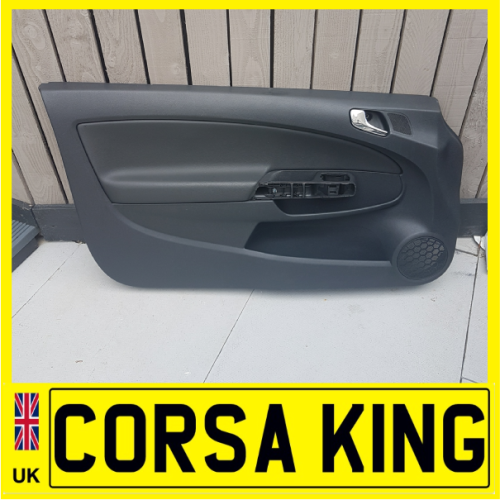 2007-2015 Vauxhall Corsa D 3 Door Passenger Side Door Card Trim Panel **LEATHER**