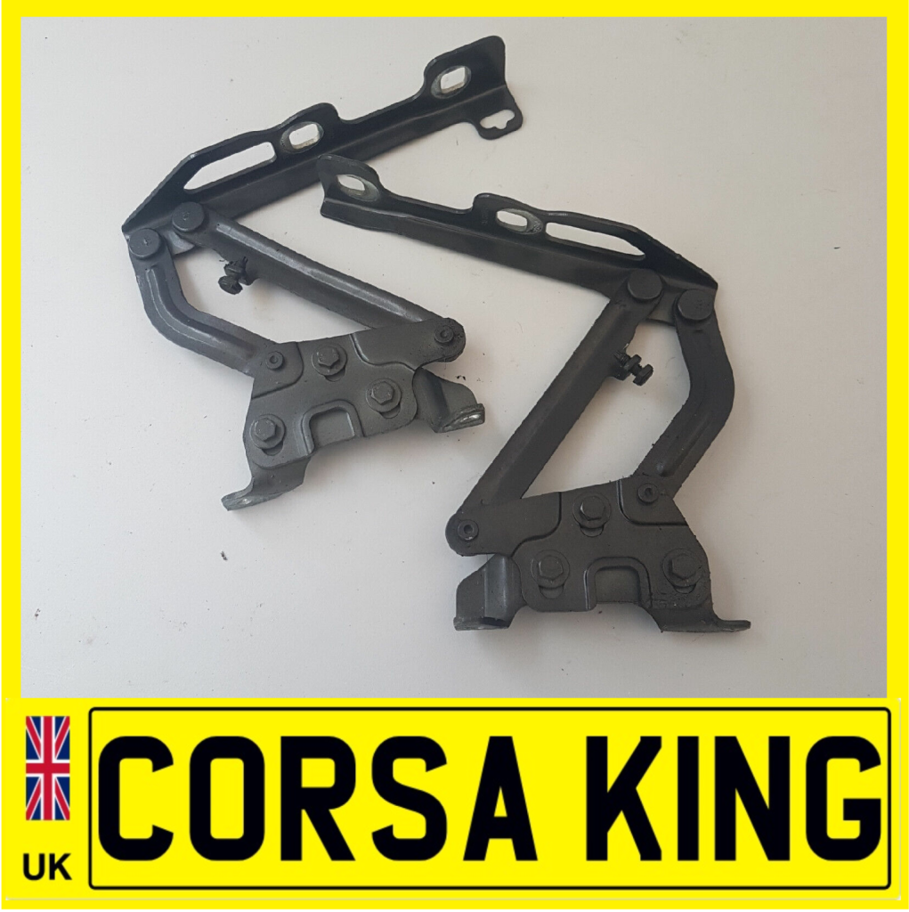2015-2019 VAUXHALL CORSA E PAIR OF BONNET HINGES PHANTOM ASTEROID GREY ...