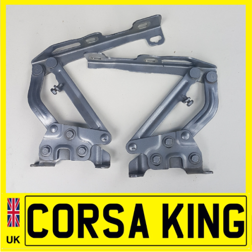 2006-2014 Vauxhall Corsa D Bonnet Hinges (Pair) Paint Code Z163 Silver Lightning