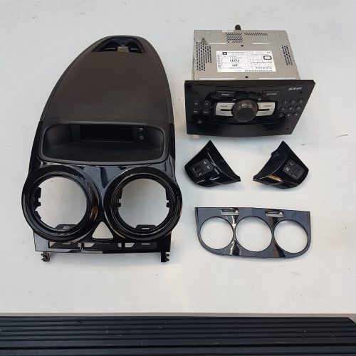 2006-2015 Vauxhall Opel Corsa D Piano Black Dash Trim Set - Heated Seat Version (6 Buttons)